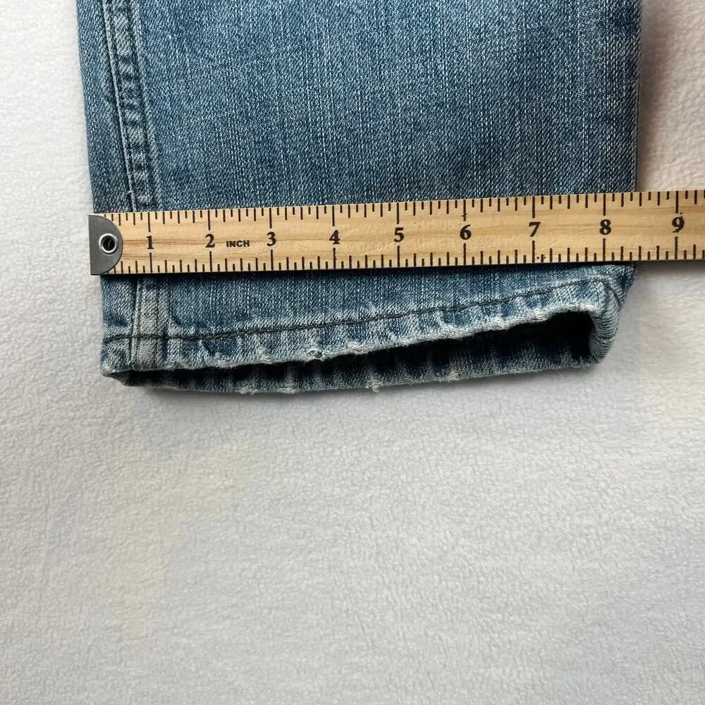 Levis 514 Jeans Mens 33x32 Blue Straight‎ Mid Rise Dark Wash Denim